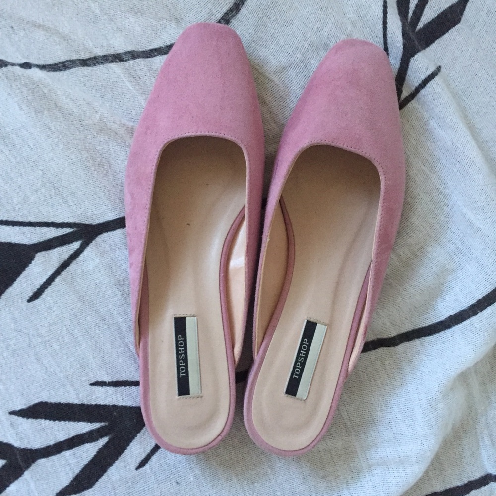 Topshop pink mules